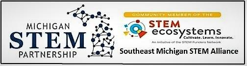 Michigan STEM Partnership and STEM Ecosystems logos